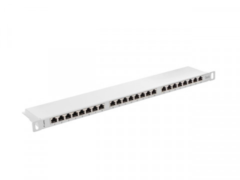 Lanberg patch panel 24 port 0.5u kat.6 ftp szary pps6-0024-s - Galeria zdjęcie 1