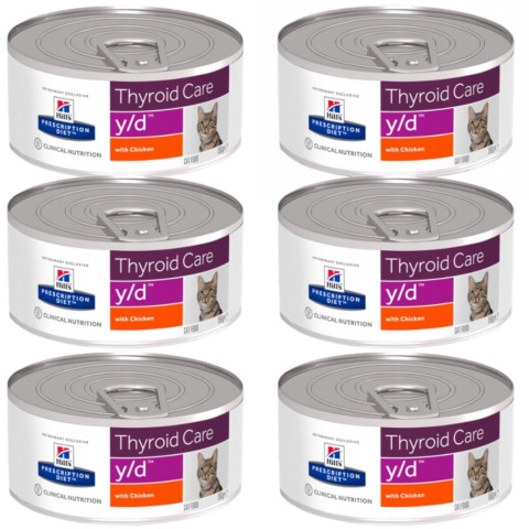 HILL'S Prescription Diet Thyroid Care Feline y/d - karma dla kota z chorą tarczycą - puszka 6x156g - Galeria zdjęcie 2