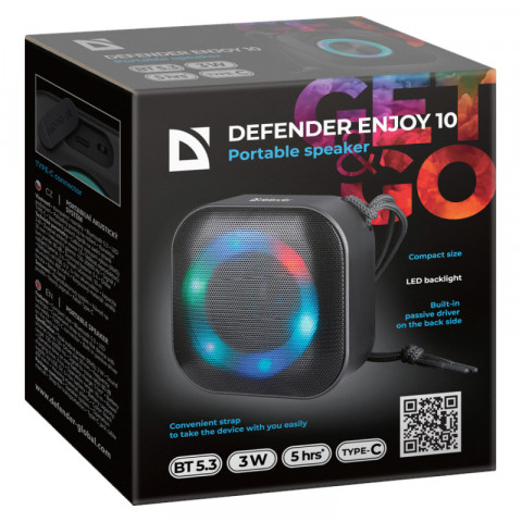 DEFENDER GŁOŚNIK ENJOY 10 BLUETOOTH CZARNY - Galeria zdjęcie 5