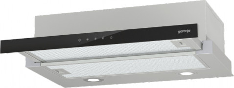 Okap teleskopowy GORENJE TH64E3SGB - front czarne szkło - Galeria zdjęcie 2
