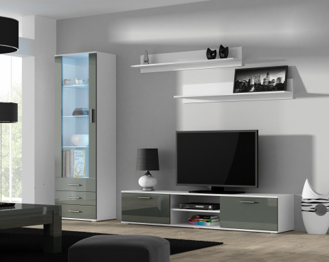 Witryna SOHO S1 biały/ szary połysk - Galeria zdjęcie 3