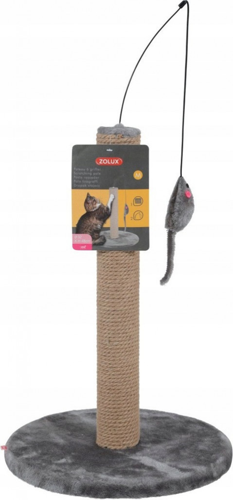 ZOLUX Drapak sizal słupek z zabawką 48cm kol. szary - Galeria zdjęcie 2