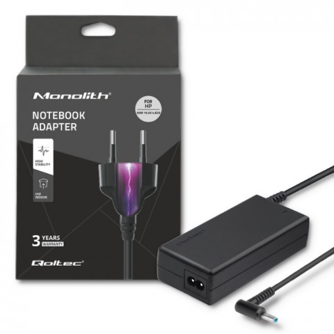 Qoltec zasilacz do notebooka hp/compaq 19.5v 90w 4.62a 4.5*3.0+pin 50052.90w.hp - Galeria zdjęcie 1
