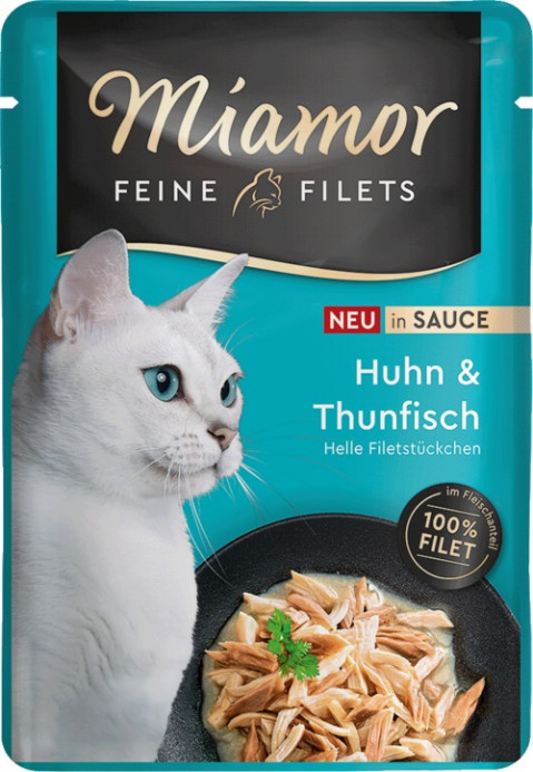 MIAMOR Fine Filets Kurczak z tuńczykiem w sosie - mokra karma dla kota - 100g - Galeria zdjęcie 1