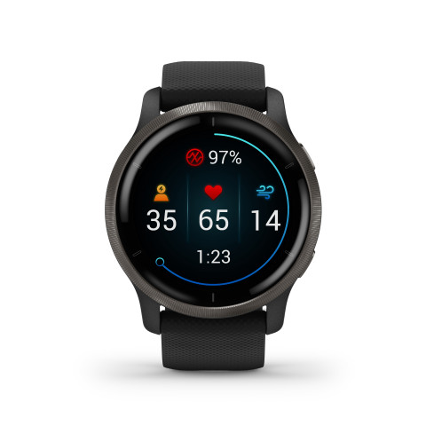 Zegarek Garmin Venu 2 (45 mm) Slate Stainless Steel Bezel / Black Case / Silicone Band - Galeria zdjęcie 23