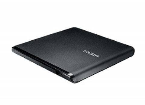 Lite-On nagrywarka zewnętrzna DVD ES1, USB, Ultra-slim 13.5mm, czarna, retail - Galeria zdjęcie 2