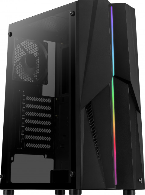 Obudowa AEROCOOL PGS MECHA-G-BK-v1 RGB czarna - Galeria zdjęcie 2