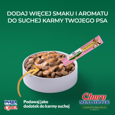 INABA Churu Meal Topper Kurczak z łososiem - przysmak dla psa - 4x14g - Galeria zdjęcie 2