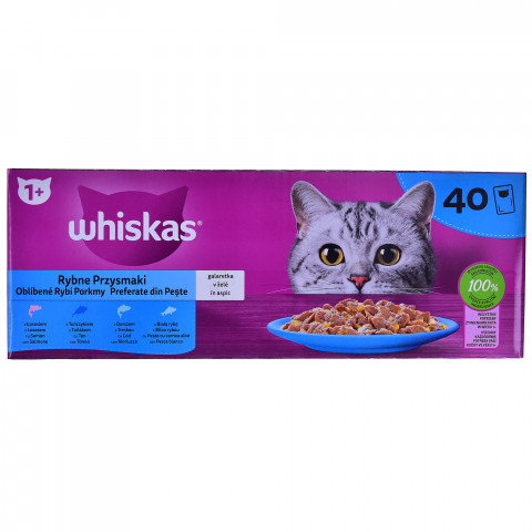 WHISKAS Rybne przysmaki w galaretce - mokra karma dla kota - 40x85 g - Galeria zdjęcie 3