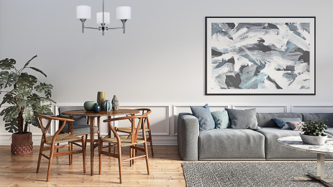 Żyrandol klasyczna lampa sufitowa wisząca Activejet MIRA Chrom potrójna 3xE27 do salonu - Galeria zdjęcie 2
