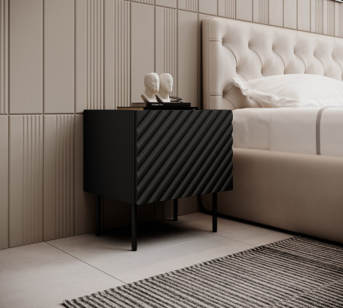 Szafka nocna ONDA 2szt. 50x40x54 czarny - Galeria zdjęcie 3