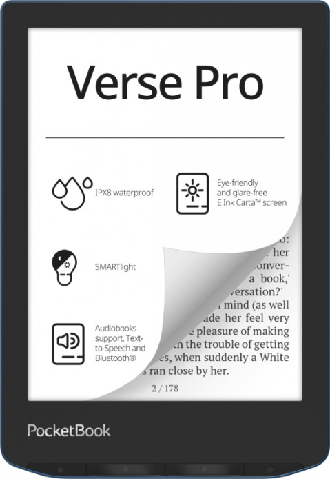 Czytnik e-booków PocketBook Verse Pro 634 6" 16GB Wi-Fi Azure Blue - Galeria zdjęcie 1