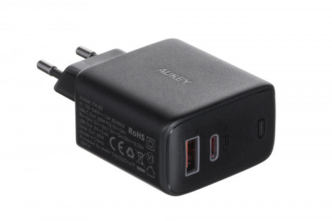 AUEKY PA-B3 BLACK ŁADOWARKA SIECIOWA 65W 2XUSB-C - Galeria zdjęcie 2