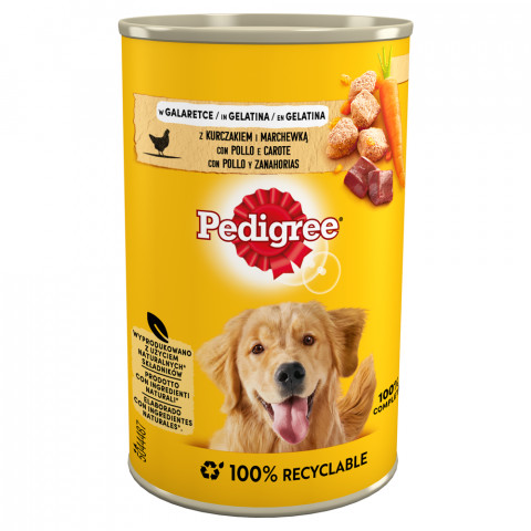 PEDIGREE Adult Kurczak z marchewką w galaretce - mokra karma dla psa - 400 g - Galeria zdjęcie 1