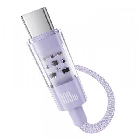 Kabel Baseus Gem Typ C-Typc C 100W 2m (fioletowy) - Galeria zdjęcie 3