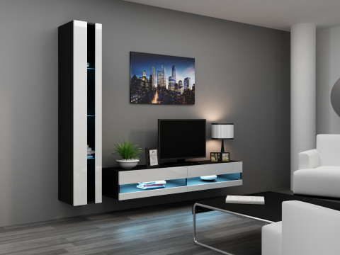 Zestaw meblowy VIGO NEW 8 czarny/biały połysk - Galeria zdjęcie 1