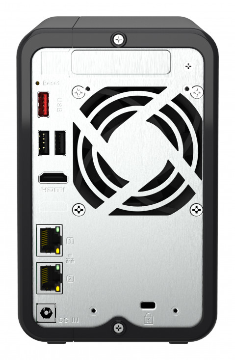 Qnap TS-264-8G, Tower, 2 x 2.5"/3.5" SATA, Intel Celeron N5105/N5095 4C/4T, 8 GB DDR4 onboard not expandable, 2 x 2.5GbE, optional 10GbE, External adapter (PSU) - Galeria zdjęcie 6