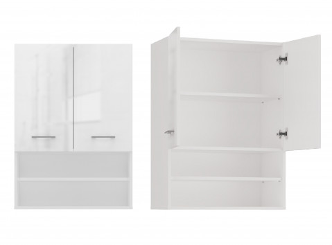 Szafka nad pralkę POLA MINI DK 64x30xH90 biel połysk - Galeria zdjęcie 1