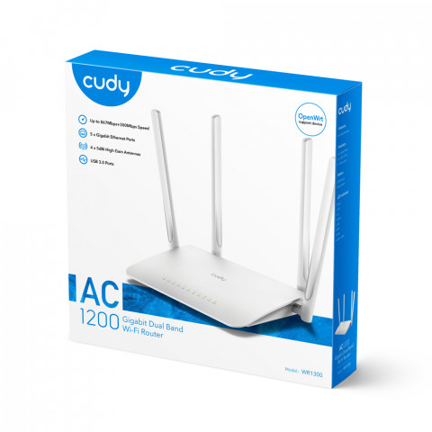 Router CUDY WR1300 LAN Gigabit AC1200 Dual Band WiFi Mesh - Galeria zdjęcie 5