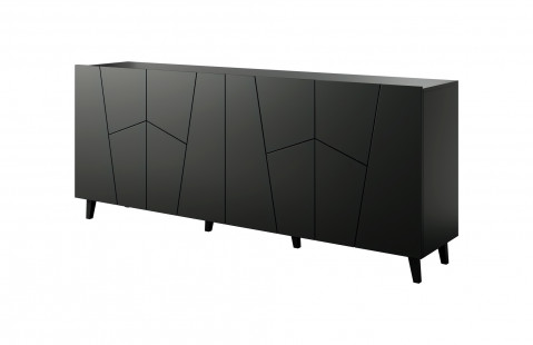 Komoda ETNA 200x42x82 czarny mat - Galeria zdjęcie 1