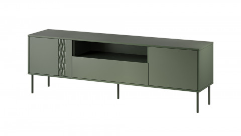 Szafka RTV EF TRESSE 180x40x54,5 zieleń mat - Galeria zdjęcie 1