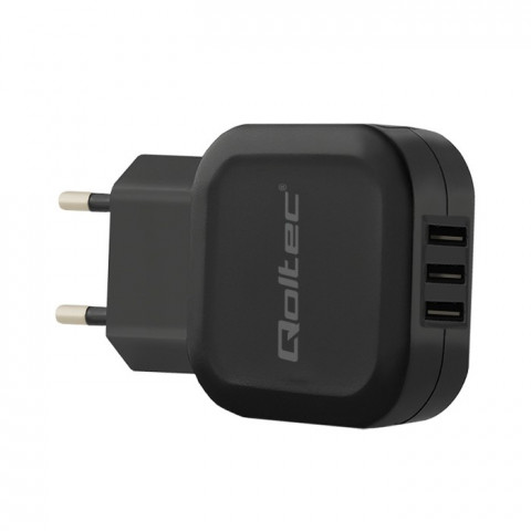 Qoltec Ładowarka sieciowa do Smartfona/ Tabletu | 17W | 5V | 3.4A | 3xUSB - Galeria zdjęcie 1