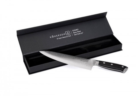 Nóż szefa kuchni Chef Kohersen Elegance Ebony Wood 21,6cm - Galeria zdjęcie 9
