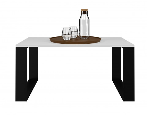 Stolik ława MODERN 90x58xH50 biały/czarny - Galeria zdjęcie 2