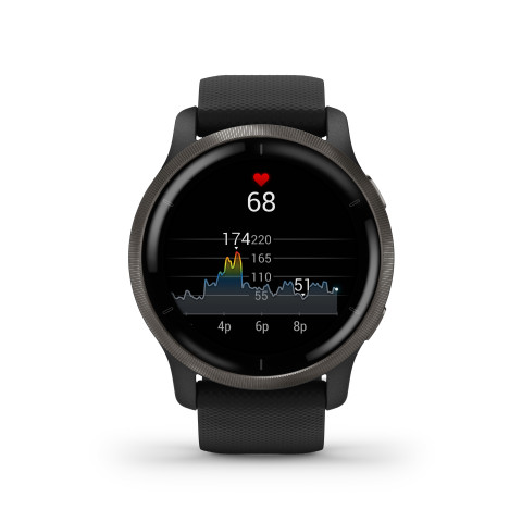 Zegarek Garmin Venu 2 (45 mm) Slate Stainless Steel Bezel / Black Case / Silicone Band - Galeria zdjęcie 24