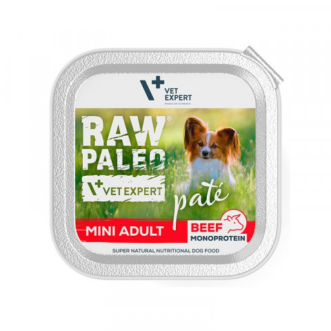 VET EXPERT Raw Paleo Pate Mini Adult Wołowina - mokra karma dla psa - 150g - Galeria zdjęcie 1