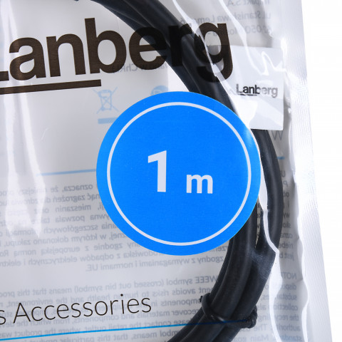 LANBERG KABEL USB-A 3.0 M/M 1M CZARNY - Galeria zdjęcie 5