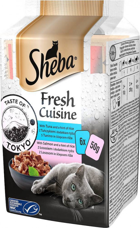 SHEBA Mini Fresh Cuisine Taste of Tokyo - mokra karma dla kota - 6x50 g - Galeria zdjęcie 2