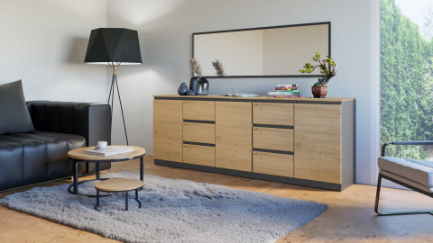 Komoda COSTA 1D3S+2D3S antracyt/artisan - Galeria zdjęcie 4