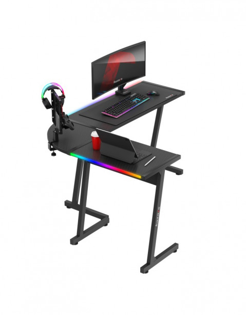 Biurko gamingowe Huzaro Hero 6.0 Black RGB - Galeria zdjęcie 4