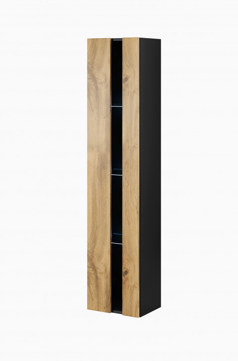 Regał VIGO NEW 180/40/30 czarny/dąb wotan - Galeria zdjęcie 1