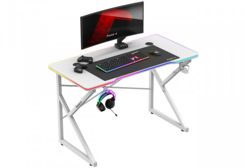 Biurko gamingowe Huzaro Hero 1.7 RGB White - Galeria zdjęcie 6