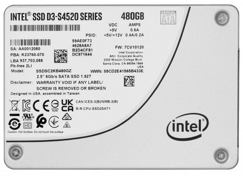 Dysk SSD Solidigm (Intel) S4520 480GB SATA 2.5" SSDSC2KB480GZ01 (DWPD up to 3) - Galeria zdjęcie 1