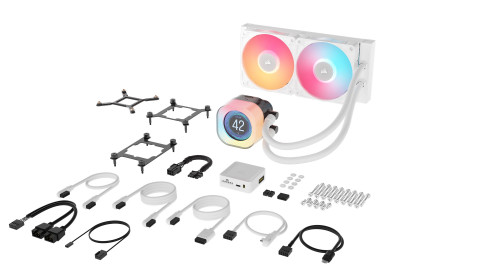 CORSAIR iCUE LINK TITAN 240 RX LCD White AIO, 240mm Radiator, Liquid CPU Cooler - Galeria zdjęcie 4