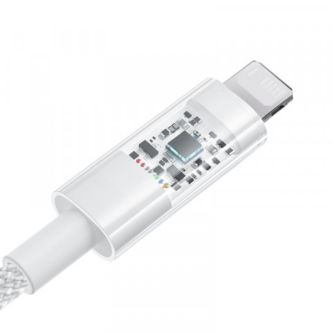 Kabel Baseus Gem 2.4A 1m (biały) - Galeria zdjęcie 4