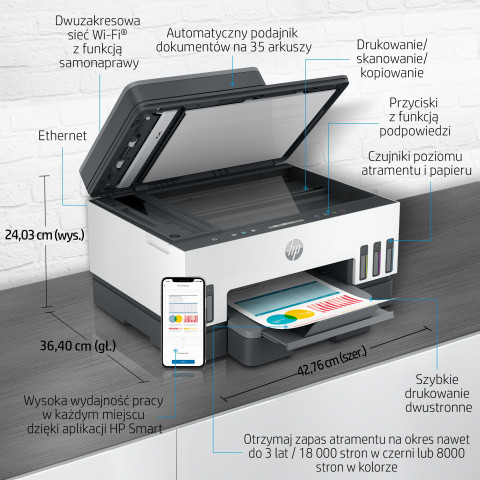 URZĄDZ. WIELOF. HP Smart Tank 750 All-in-One 6UU47A - Galeria zdjęcie 12