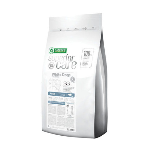 NATURE'S PROTECTION Superior Care White Dogs Grain Free Adult Small Białoryba - sucha karma dla psa - 10kg - Galeria zdjęcie 1