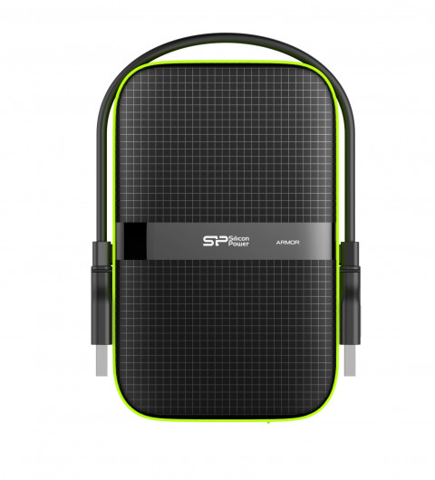 Dysk zewnętrzny HDD Silicon Power Armor A60 (4TB; 2.5"; USB 3.2; 5400 obr/min; Green-Black; SP040TBPHDA60S3K) - Galeria zdjęcie 1