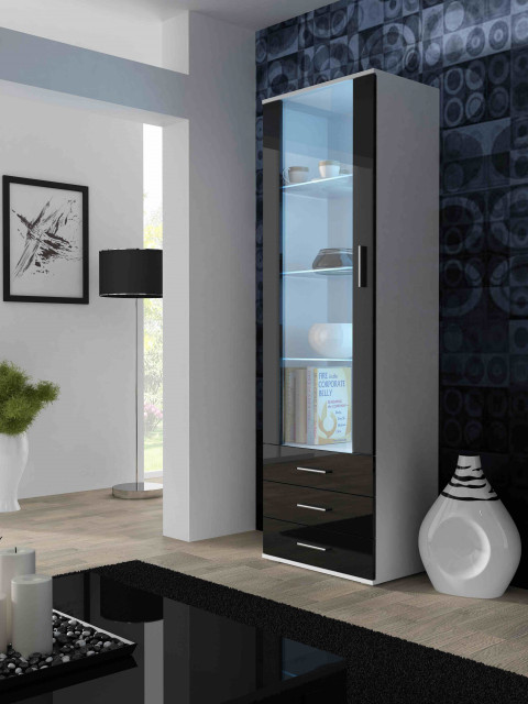 Zestaw meblowy SOHO 4 biały/czarny połysk - Galeria zdjęcie 3