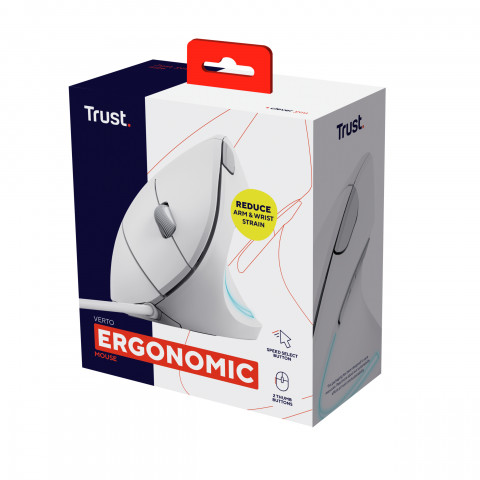 Mysz TRUST Verto ERGO vertical ergonomic White (25133) - Galeria zdjęcie 7