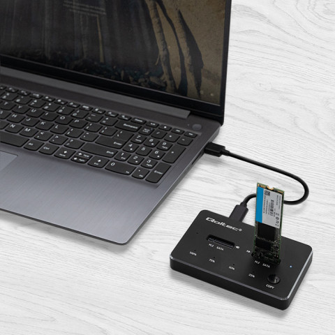 QOLTEC STACJA DOKUJĄCA DYSKÓW 2X SSD M.2 SATA - Galeria zdjęcie 4