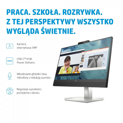 MONITOR HP LED 23,8” E24M G4 (40Z32AA) - Galeria zdjęcie 7