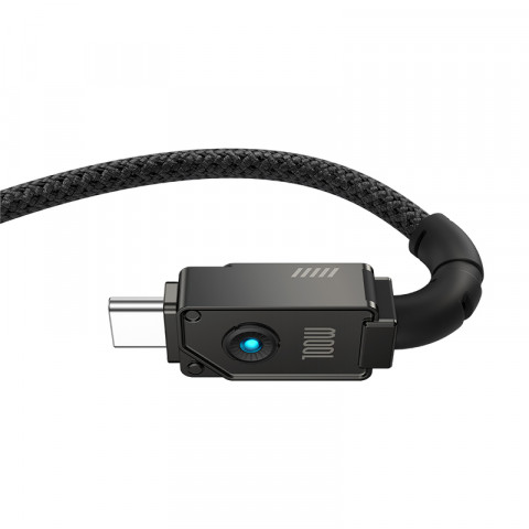 Kabel Baseus Unbreakable USB-USB C 100m 1m (czarny) - Galeria zdjęcie 2