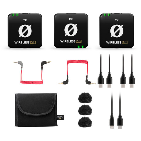 RODE Wireless ME Dual - Kompaktowy bezprzewodowy system mikrofonowy z dwoma nadajnikami do nagrywania dwukanałowego (czarny) - Galeria zdjęcie 17