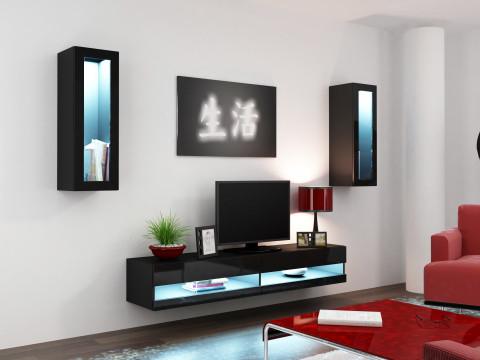 Zestaw meblowy VIGO NEW 11 czarny/czarny połysk - Galeria zdjęcie 1