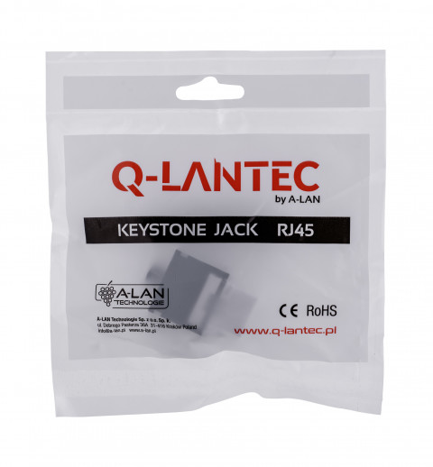 Gniazdo keystone RJ45 UTP bezn. kat.6 Q-lantec - Galeria zdjęcie 4